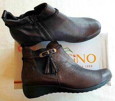 Boots en cuir noir/bordeaux neuves Geo Reino modèle Estafanir taille 41 (pa) - Photo 1/4