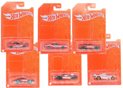 Hot Wheels Premium Car Satin & Chrome Orange & Blue Series GRR35 6 Modelle