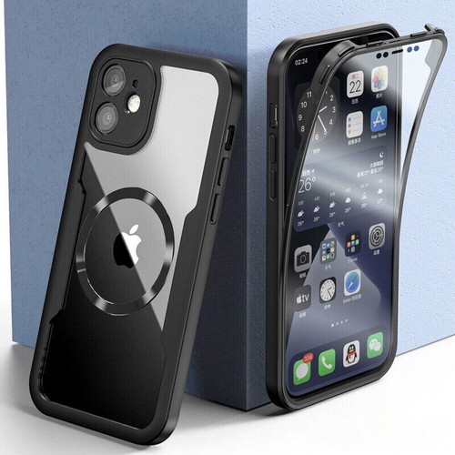 360 Front Back Screen Protector MagSafe Clear Case For iPhone 16 15 14 13 12 11 - Zdjęcie 29 z 60