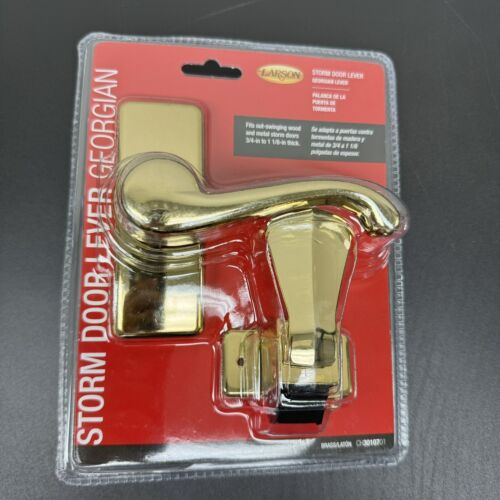 Larson Georgian Brass Storm Door Lever Georgian Latch CH3010701 Larson