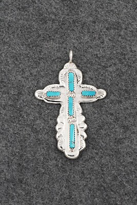 Turquoise & Sterling Silver Pendant - Verona Quam