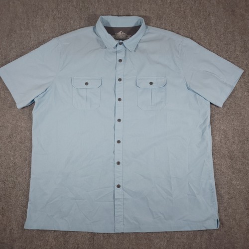 Croft & Barrow Shirt Mens 2XL Blue Button Up Quick Dry Outdoor Fishing Vented - Picture 2 of 9