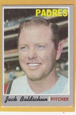 1970 TOPPS BASEBALL JACK BALDSCHUN #284 PADRES VG *83428