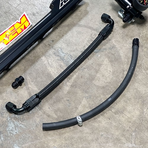 AEM Budget Fuel Rail Swap Kit for Honda Civic Integra B Series EG EK DC2 (Black) - Picture 8 of 9