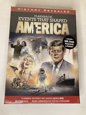 History Revealed FLASHBACK Events That Shaped America SEALED Poster DVD Book NEW