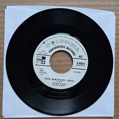 JOHNNIE RAY Look Homeward Angel/You Don't Owe Me A Thing 45 7'' Record Vinyl