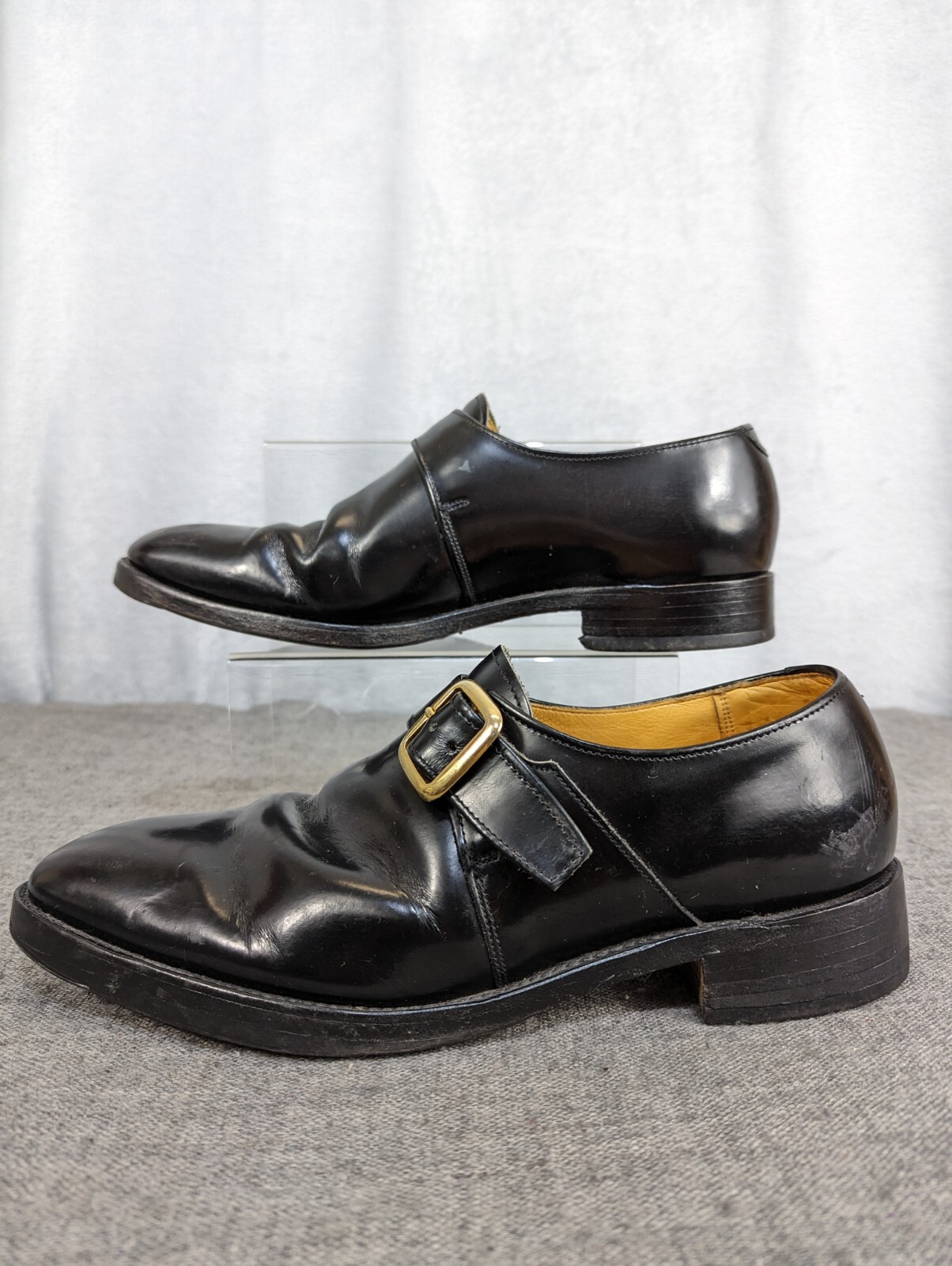 Loake & Sons Monk Strap Mens Black Shoes UK 9.5 Leather F Width Paisley