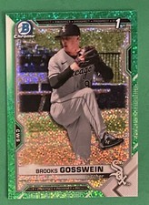 2021 Bowman Draft Chrome Green Sparkle Refractor /99 Brooks Gosswein #BDC-21