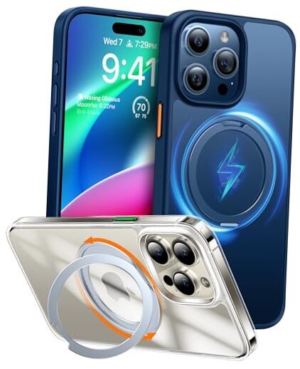 360°Rotatable Ring Designed for iPhone 15 Pro iPhone 15 Pro 6.1 inch Navy Blue