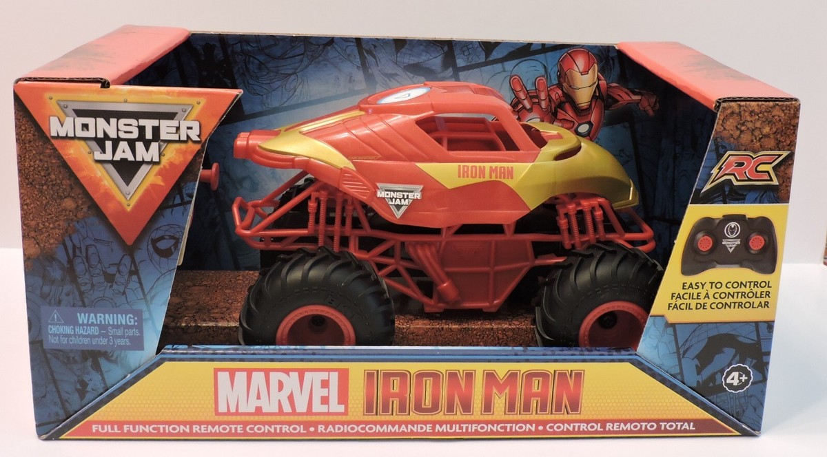 2024 MONSTER JAM GHz REMOTE CONTROL MONSTER TRUCK MARVEL IRON MAN 1:24