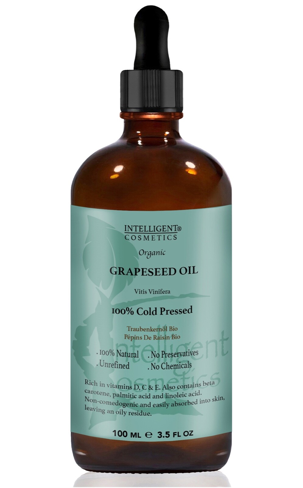 Grapeseed Oil Organic Cold Pressed Unrefined Virgin Pure & Natural
