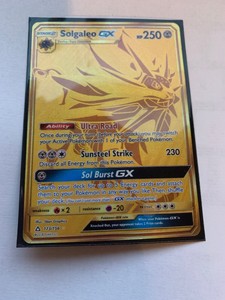 Comme Neuf Solgaleo Gx 173 156 Secret Gold Pokemon Carte Trading Card Game Ebay