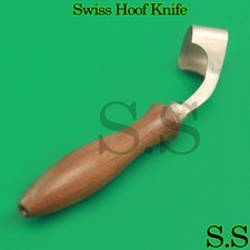 Swiss Hoof Knife 8" Farrier Tools Wooden Handle Veterinary Instruments