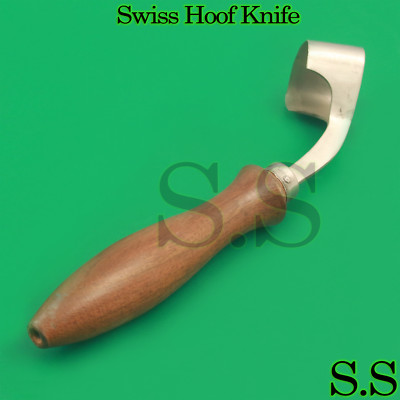 Swiss Hoof Knife 8'' Farrier Tools Wooden Handle Veterinary Instruments