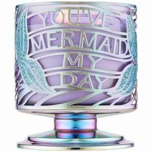 NEW-Iridescent-You-039-ve-Mermaid-My-Day-3-Wick-Candle-Pedestal-Bath-amp-Body-Works