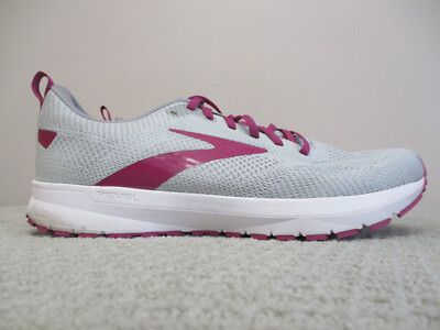 Brooks Shoes Womens 11.5 Revel 5 Running Walking Gym Comfort Cushion Gray White