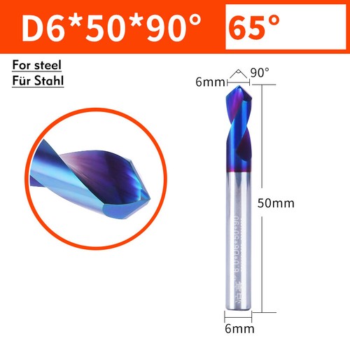 Carbide 60°/90°/120° Degree Chamfer&Spotting Drill 3mm-12mm Countersink Cutter - Picture 59 of 61