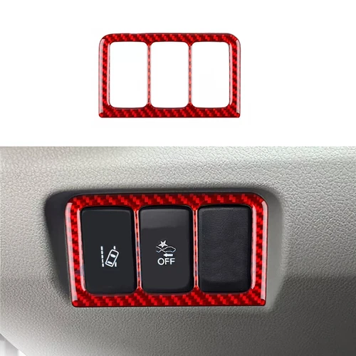 RED Real Carbon Fiber Full Interior Set Trim Sticker For Acura ILX 2013-2022 - Picture 5 of 7