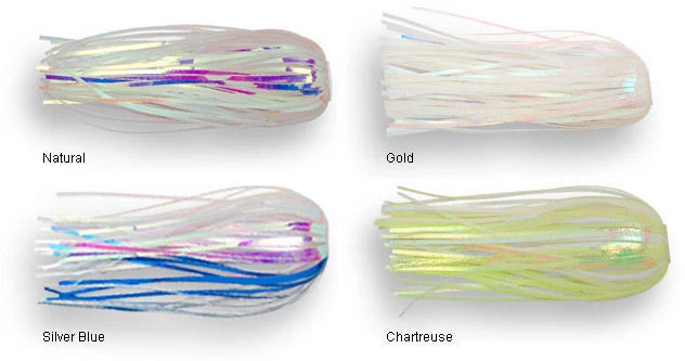 5 faldas de arrastre SilaFlash cebo vivo, bruja marina, plataformas Ballyhoo señuelo de pesca Mahi Foto 2 de 4