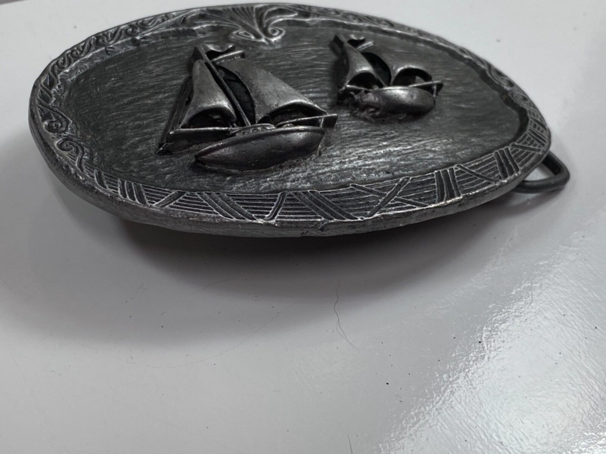 Vintage 1970s Pewter Sailboat Belt Buckle il_fullxfull.6043844737_33fi.jpg main image 3