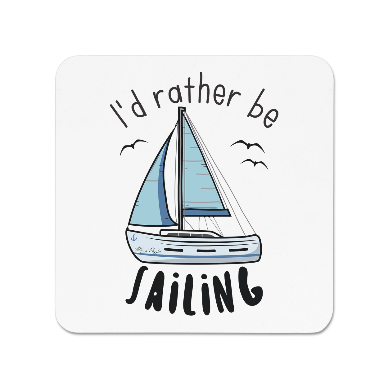 I'd Rather Be Sailing Fridge Magnet - Funny Sport Boat Sailor