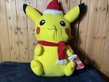 Christmas Pikachu Plush With Santa Hat 23 Inch - Pokemon Holidays LARGE