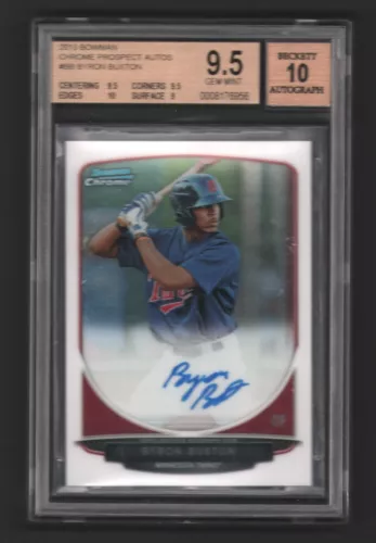 Byron Buxton TWINS 2013 Bowman Chrome Rookie Card Rc BGS 9.5 (Gem Mint) Auto 10 