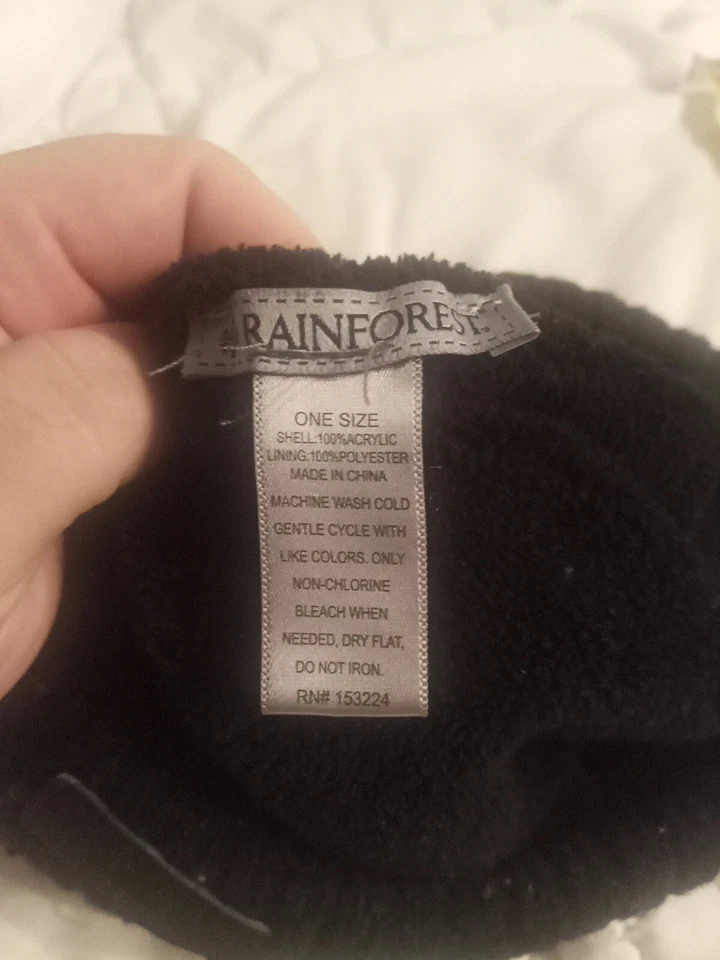 ¡NUEVO! Gorro RAINFOREST tejido polar forrado carbón/negro Foto 4 de 4