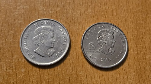 LOTE DE 10 MONEDAS CONMEMORATIVAS INUSUALES DE 25 CENTAVOS - MONEDA CIRCULADA CANADÁ #2 - Imagen 10 de 12
