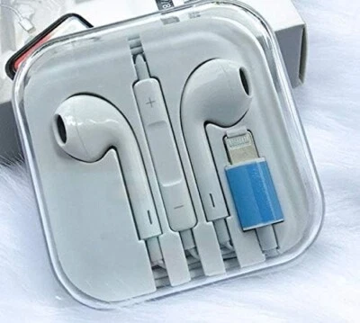 Wired Headphones Built-In Microphone & Volume Control, iPhone 8/7/X/XS/XR, White