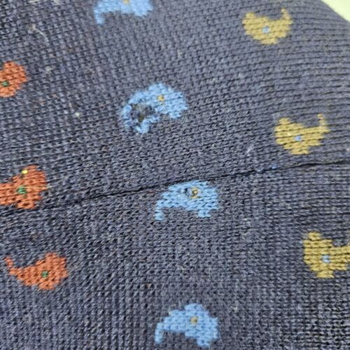 Vintage 70s 80s Corporate Woman M Blue Geo Pattern Wool Knit Sweater Vest - Picture 5 of 8