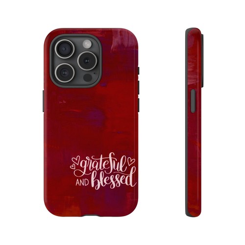 Red Tough Cases For iPhone, Galaxy, Pixel Grateful and Blessed - Picture 45 of 251
