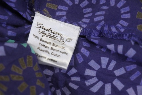 GUDRUN SJODEN Multi Cotton Floral Round Neck Button Front Shirt Dress Size XL - Picture 14 of 14