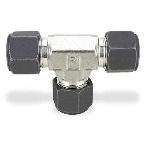 (5) PARKER CPI 6-6-6 JBZ-SS 3/8" Union Tee 316 Stainless Steel Tube Fittings - Picture 12 of 14