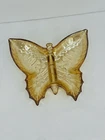 Vintage Jeanette Carnival Glass Butterfly Nut Candy Dish Bowl