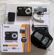 Vivitar ViviCam X029 12.1 MP Digital Camera, Case, SD Card. MISSING USB CABLE.