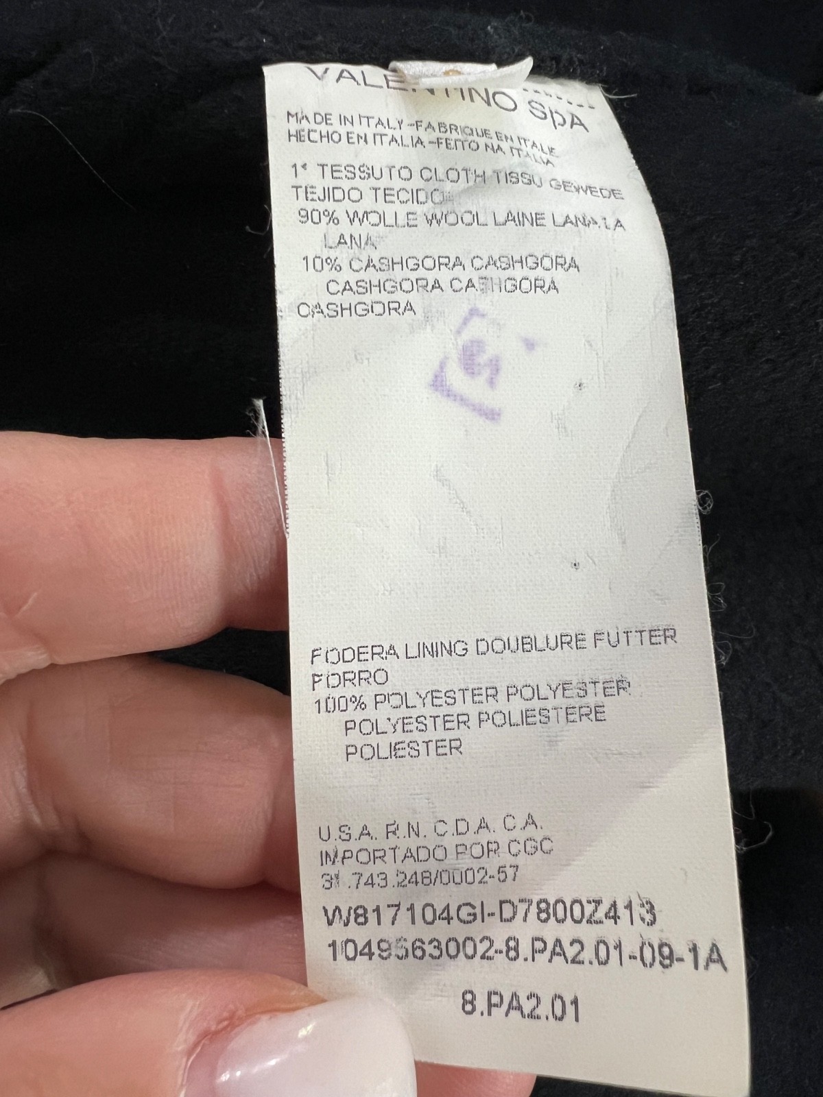 Valentino Black  wool jacket with belt Brown Mink Shawl Collar Size US 8 thumbnail 20