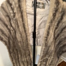 Vintage Schlampps Minneapolis Nerz Pelz Stola Wickel Cape Schal Mantel Braut