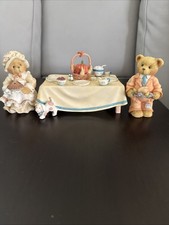 THANKSGIVING Cherished Teddies " We Bear Thanks" Table With 2 Bears
