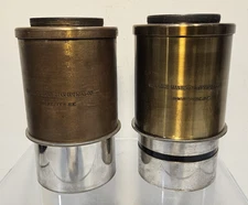 Antique (2) Gundlach -Manhattan Optical Co. Brass 7in Front Lens & Smaller Lens