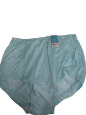 Vintage Light Blue Vanity Fair Granny Brief Size 6/M Laced