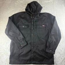 Dickies Hooded Jacket Men's XL 46-48 Black Canvas Work Outdoor Chore