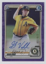 2020 Bowman Chrome Prospects Purple Refractor /250 Gus Varland #CPA-GV Auto s3g