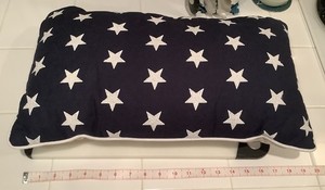 4th July Patriotic American Flag Throw Pillow 20x12 Navy blue With White Stars
