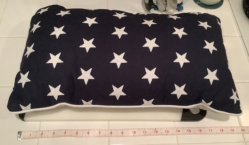 4th July Patriotic American Flag Throw Pillow 20x12 Navy blue With White Stars