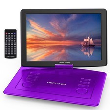 TENKER Portable DVD Player, 15.6-Inch HD Swivel Screen, 6-Hour Rechargeable