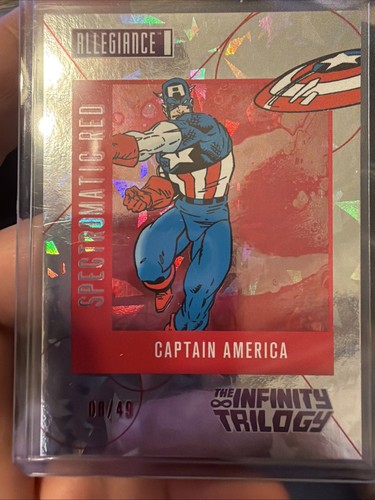 2023 Upper Deck Infinity Trilogy Spectromatic Red Captain America SM-13 06/49
