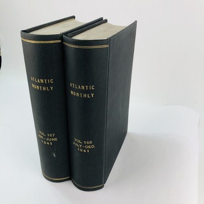 The Atlantic Monthly 1941 Magazine Book Bound Hardbound Volume 167-168