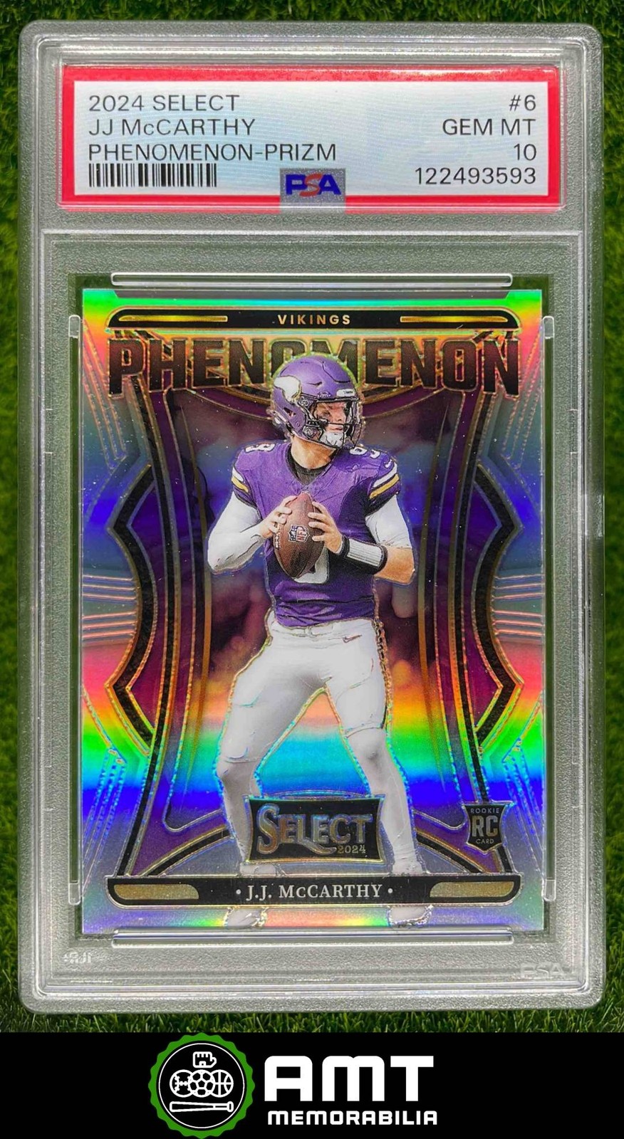 JJ McCarthy Panini Select Phenomenon #6 Prizm