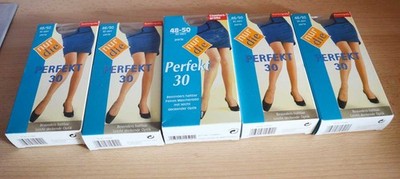 Nur Die Feinstrumpfhose Perfekt 30 DEN Gr. 48/50 Perle 5 Packungen Neu